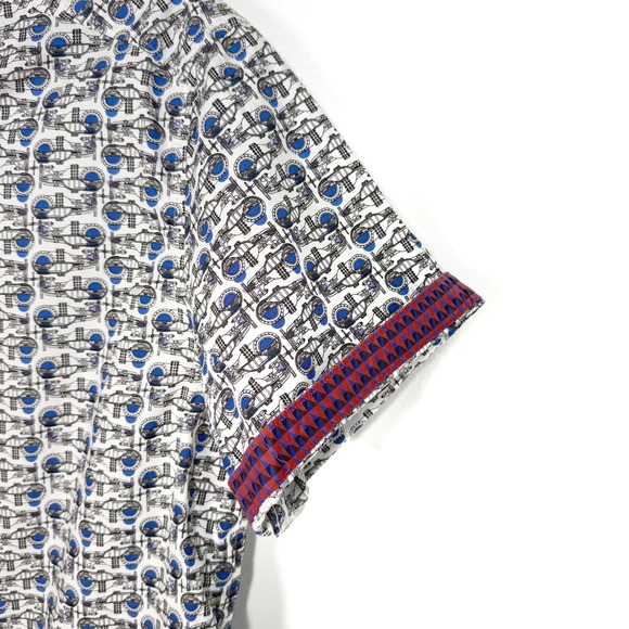 Robert‎ Graham Mechanic Engineering Size Large Short Sleeve Button Down Shirt - Picture 2 of 7